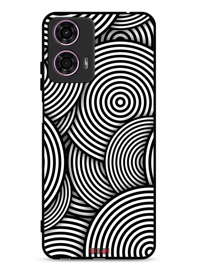 Tolwak Motorola Moto G24 4G Protective Case Cover Circles Illusion Pattern - Image 1