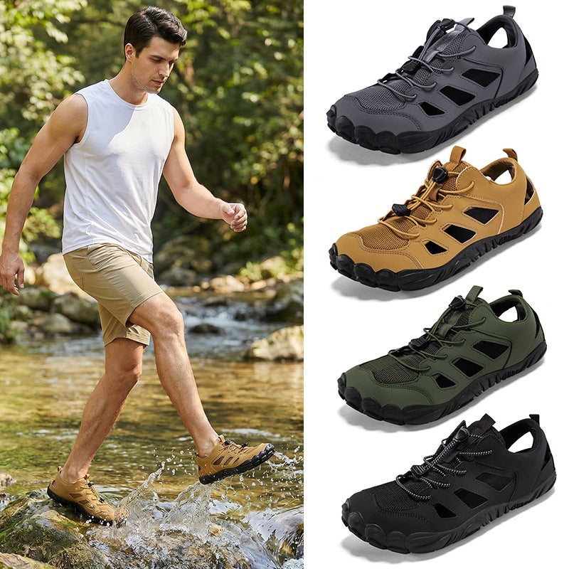 New Outdoor Couple''s Non-Slip Breathable Hiking Shoes, Low-Cut Cushioning Cross-Country Hiking and Rock Climbing Shoes, Large Size, - Image 2