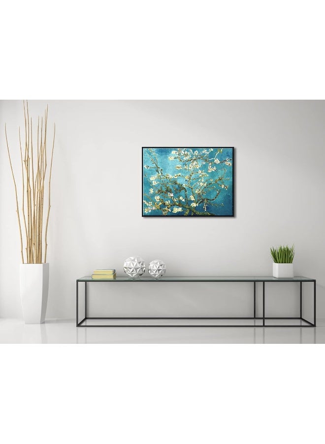 Pyradecor Large Black Framed Almond Blossom Famous Oil Paintings Reproduction Canvas Prints by Van Gogh Floral Pictures on Canvas Wall Art for Home Office Decorations - Image 4