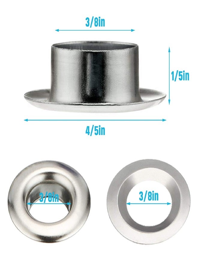 Pangda 100 Sets Grommet Eyelets Kit With Setting Tool and Storage Box for Fabric, Tarps, Curtains - Image 3