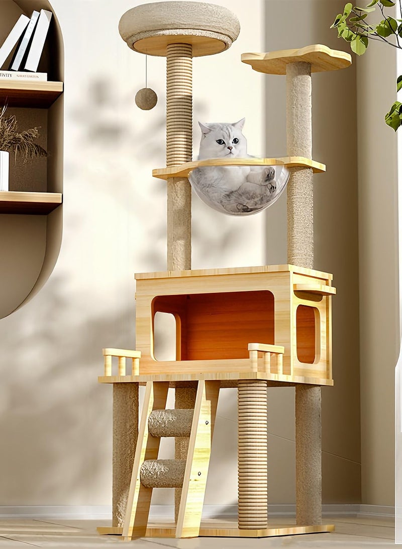 Cat Tree Tower With Climbing Frame With Transparent Capsule - Image 4