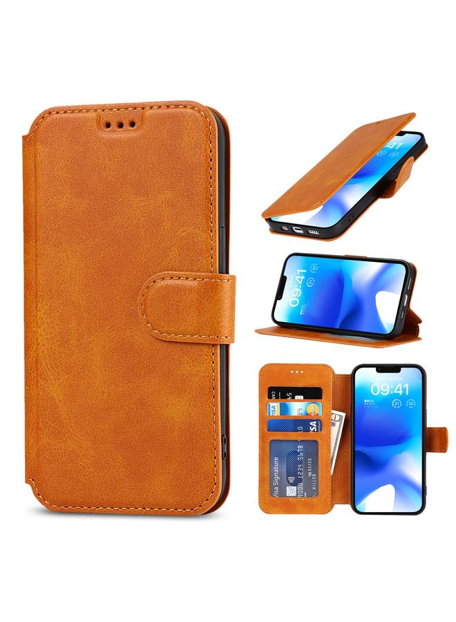 S-TOP Case For iPhone 14 Plus Shockproof PU + TPU Leather Phone Case - Image 1