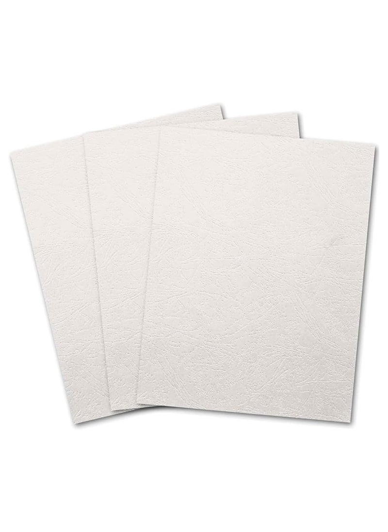 MARKQ - [100 Pack] White Binding Cover [A4] 230 GSM – Durable Protective Sheets for Presentations, Reports, and Documents – Compatible with Comb & Wire Binding Machines - Image 1