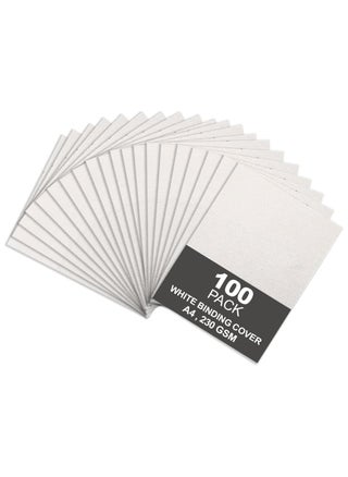 [100 Pack] White Binding Cover [A4] 230 GSM – Durable Protective Sheets for Presentations, Reports, and Documents – Compatible with Comb & Wire Binding Machines - pzsku/ZBA38AB50F7786B1CD219Z/45/1748010533/39abc21a-5ea2-4a11-a19b-b381ae5139ca