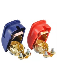 Oasisgalore Universal Battery Terminal Connectors Clamps，Top Post Battery Terminals ,Negative and Positive,Fit for Car, Van and More  - Image 1