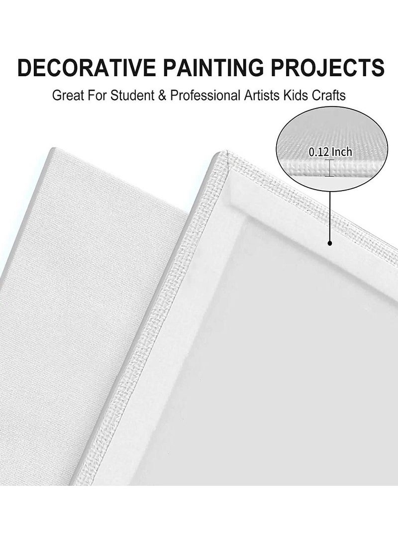 لوحة قماش للرسم ، قماش 10 حزمة للرسم 8x10inch القطن Primed حمض مجاني لوحات قماش فارغ للعلامات ، طلاء الزيت ، الألوان المائية ، طلاء الأكريليك ، غواش وتمبيرا - Image 2