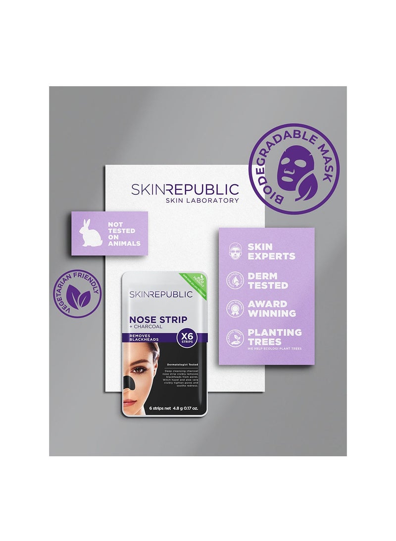 SKIN REPUBLIC شرائط الأنف + تنظيف عميق بالفحم (6 أزواج) - Image 3