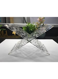 Acrylic Quran (Rail)Stand Holder for Reading X- shaped Clear Book Stand for Open and Closed Books