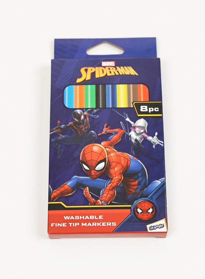 مارفل طقم سبايدر مان 8 اقلام ماركر قابله للمسح - Image 1