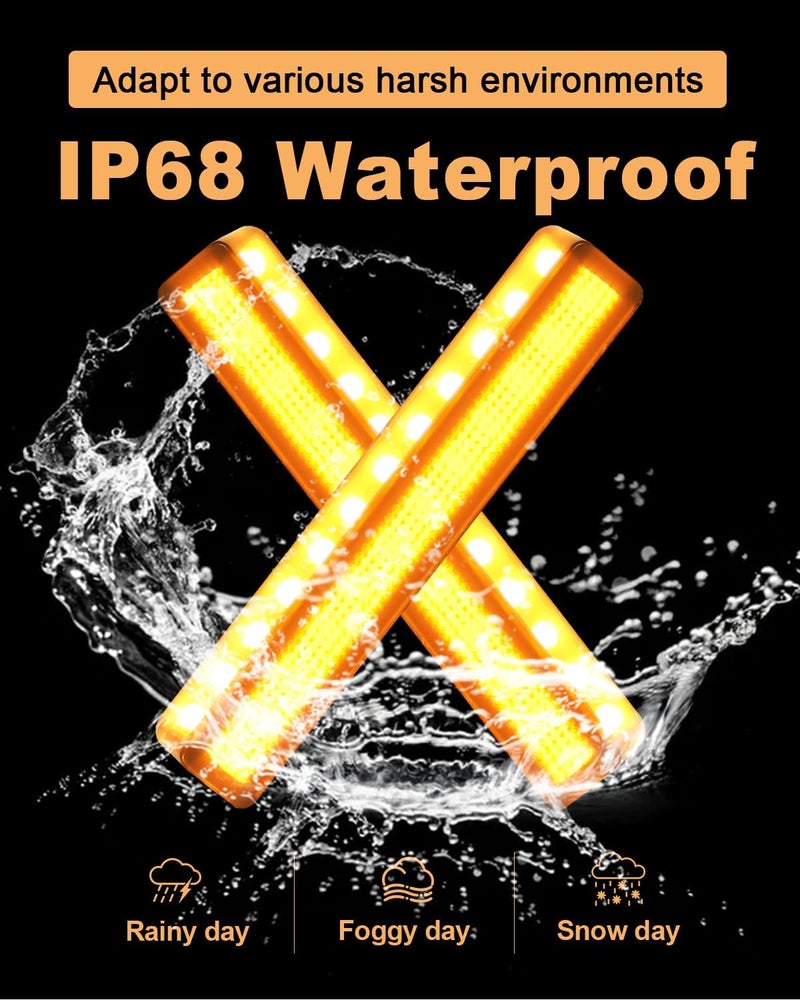 TBHOO 6 قطع من أضواء الشبك LED لسيارات دودج رام 1500 2500 3500 رابتور موديلات 2023 2024 2025، أضواء الشبك الأمامي، ملحقات رام 2019-2022 (أصفر) - Image 5