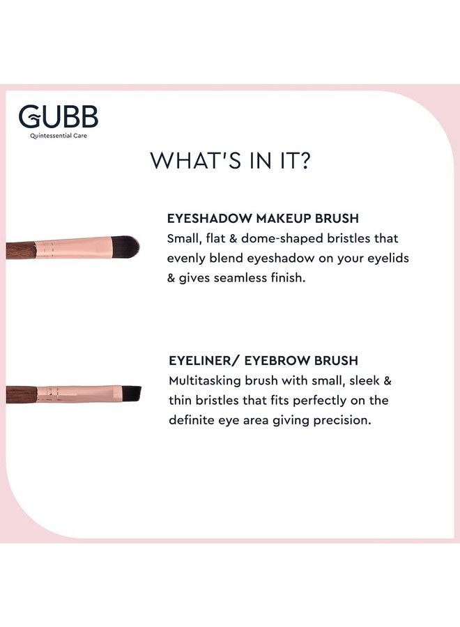 Gubb Eye Liner And Eyeshadow Brush Brown Pack Of 2 Gubbbk6715 - Image 3