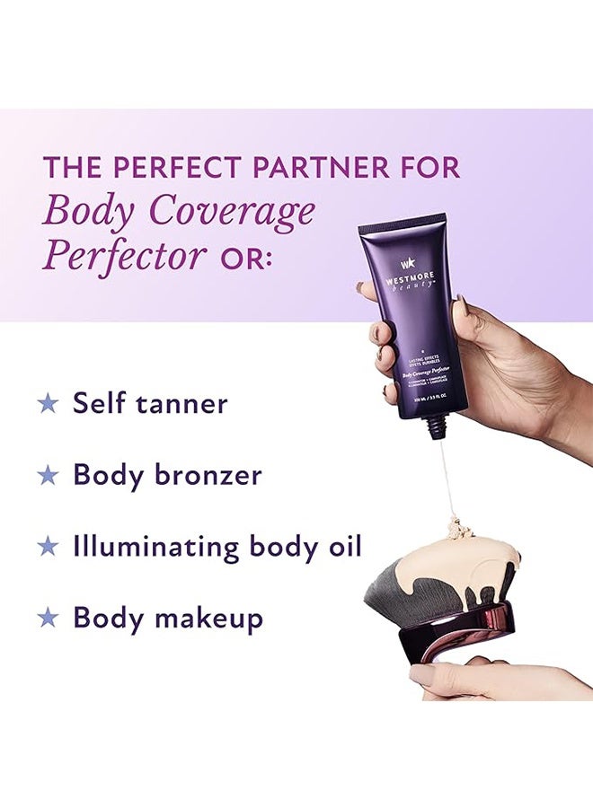 W Body Coverage Perfector  Makeup Brush，Waterproof Leg & Body Makeup Brush，Kabuki Brush For Body, Tanning Brush, Self Tanner Brush, Large Makeup Brush Kabuki Foundation Brush, Self Tan Brush, Body Makeup Brush, Bronzing Brush - Image 2