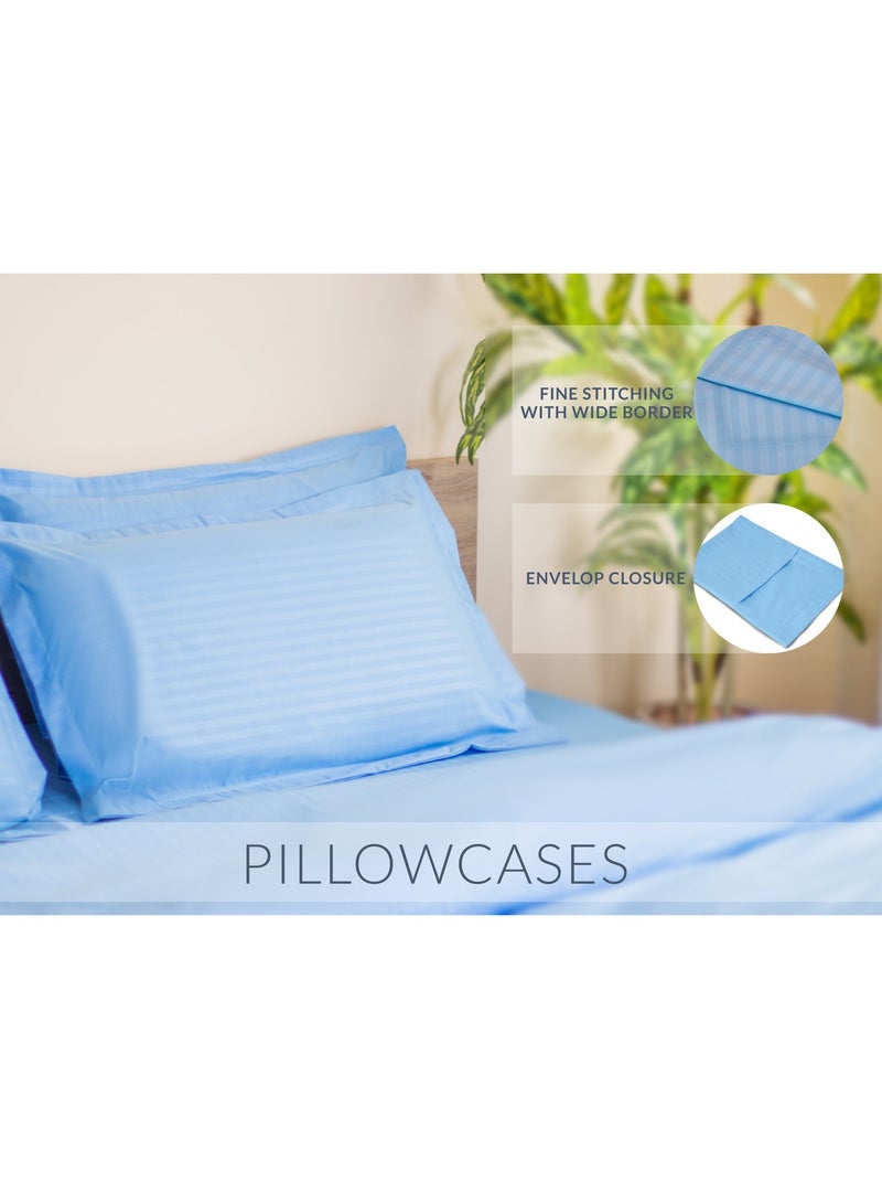 6-Piece Luxury King Size Cotton Bedsheet - Duvet Cover Set | 1 Fitted King size Sheet + 1 Quilt Cover + 4 Pillow Cases  - Image 3