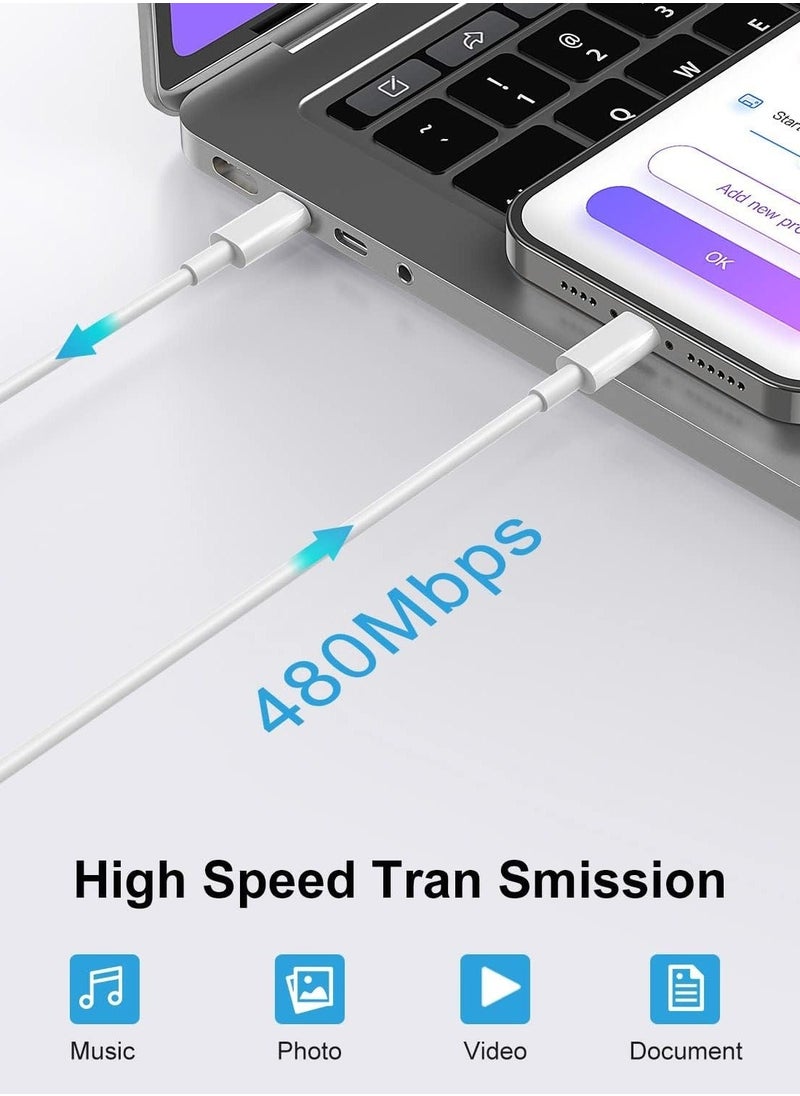 Generic - Original Fast Charging Cable to Usb 3 Piece Set White - Image 1