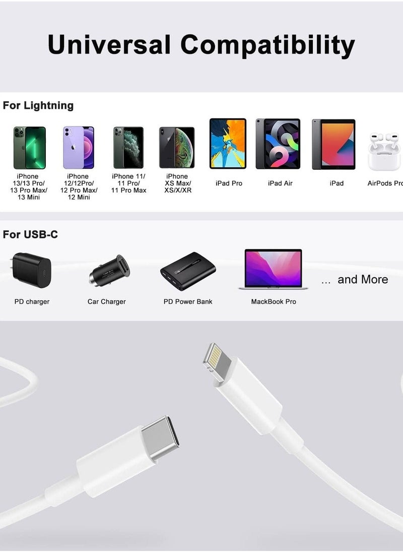 Generic - Original Fast Charging Cable to Usb 3 Piece Set White - Image 1