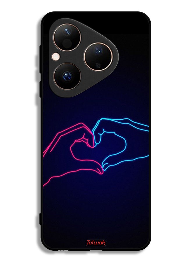 Tolwak Huawei Pura 80 Protective Case Cover Touching Hand Making Heart - Image 1