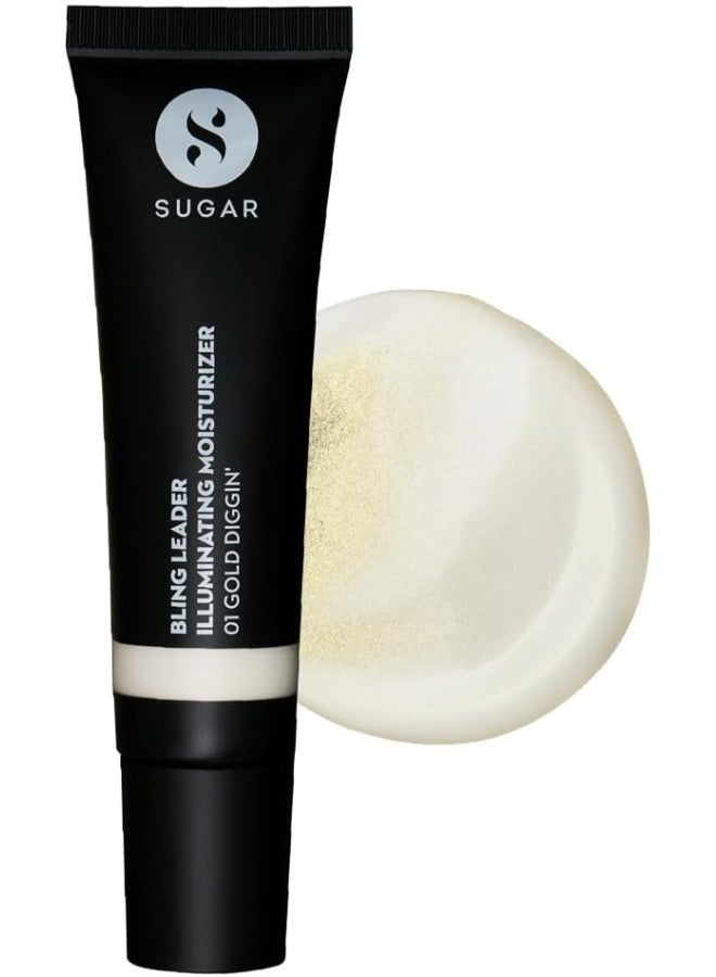 شوجر كوزماتيكس هايلايتر بلينغ ليدر 01 جولد ديجن دافئ بلمسة لؤلؤية - Image 1