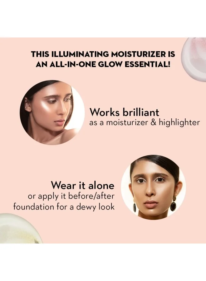 SUGAR Cosmetics Bling Leader Illuminating Moisturizer 01 Gold Diggin' Warm Gold Highlighter with Pearl Finish Lightweight Moisturizer and Highlighter, Protects against Pollution, Multi