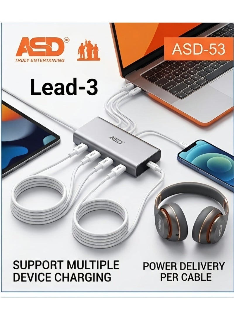ASD-53 USB-C to USB-C Cable, 60W PD Fast Charging, 1 Meter Data & Charging Cable, Durable Type-C Cable - Image 4