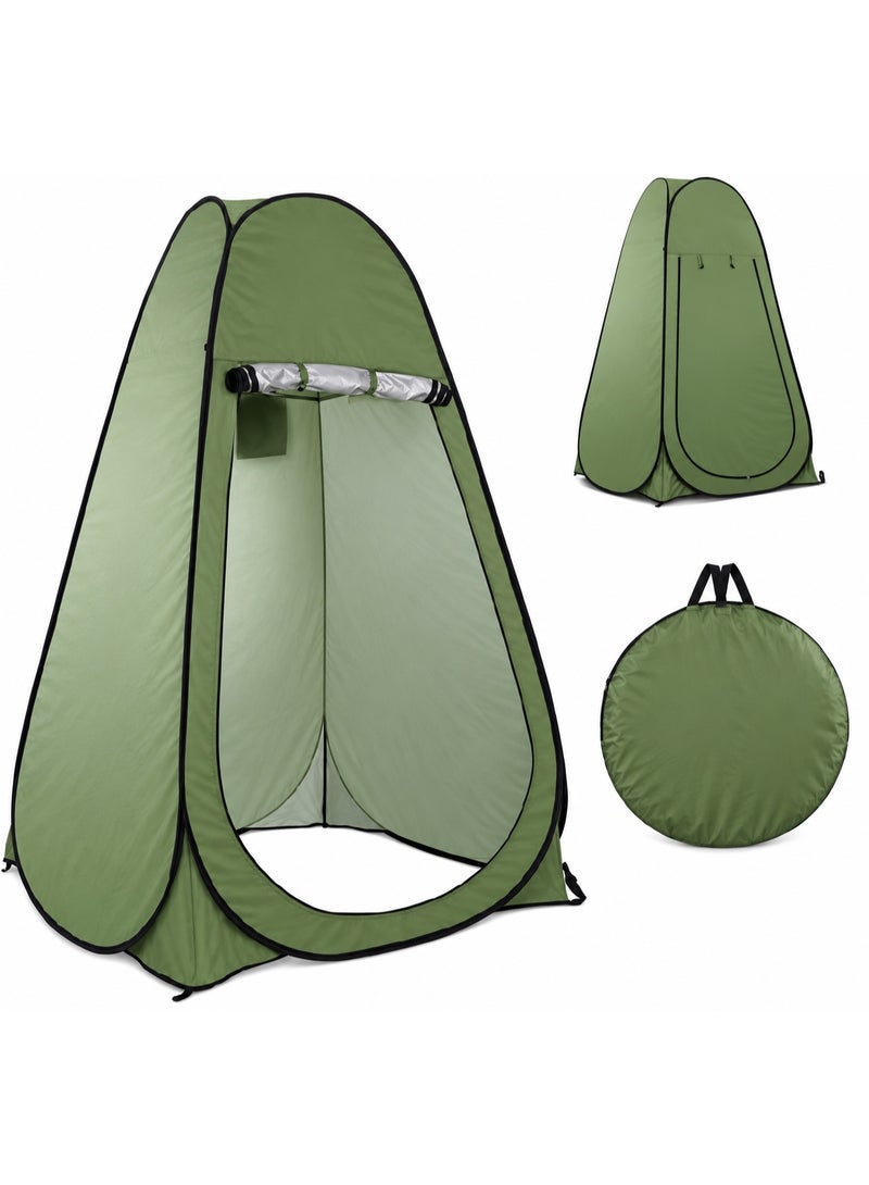 Yuwell Pop Up Privacy Shower Tent with Carry Bag, Waterproof Portable Outdoor Changing and Toilet Shelter for Camping, Beach, Dressing and Bathing Green - Image 1
