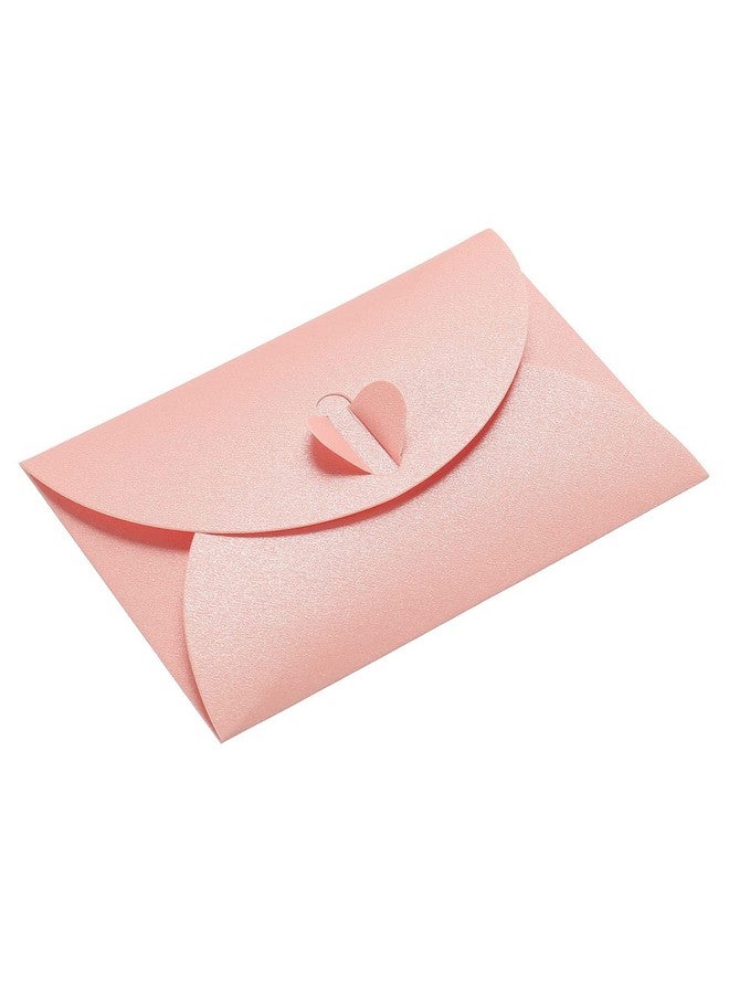 PATIKIL Mini Envelopes 24 Pack Heart Clasp Tiny Items Storage Cute Present Card Holder For Wedding Greeting Party Pink  - Image 1