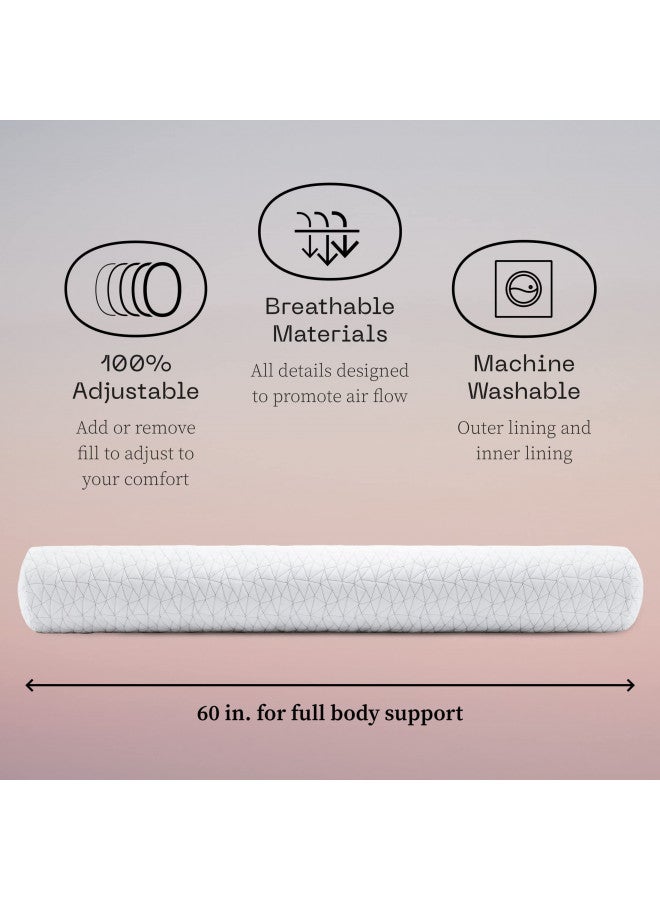 Coop Home Goods Coop Home Goods Maternity Pillow - Memory Foam Body Pillow for Pregnancy, Original Pregnancy Pillow, Side Sleeper Body Pillow, Full Body Pillow for Sleeping, Pregnancy Pillows for Sleeping (White) - Image 2