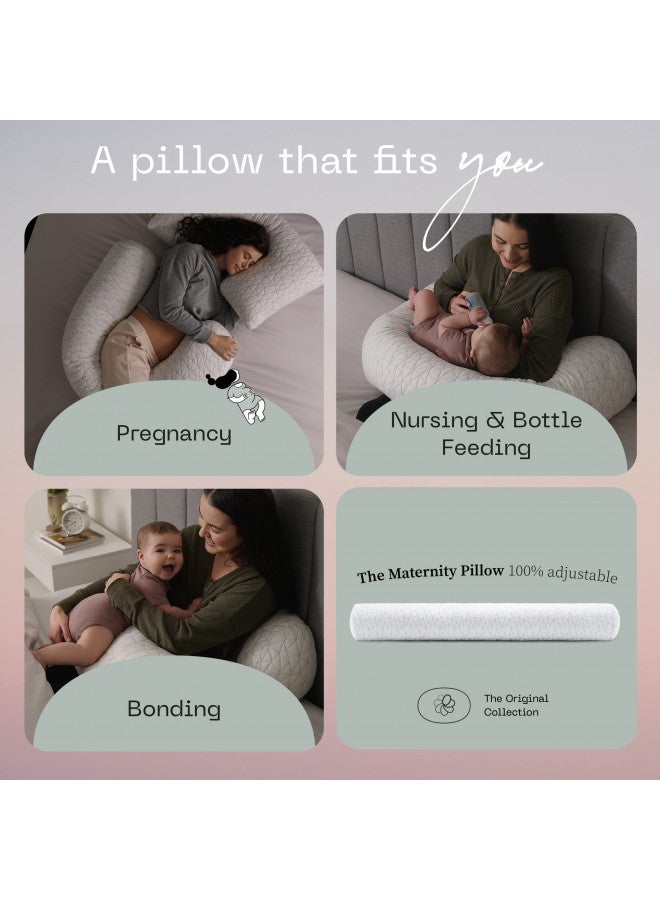 Coop Home Goods Coop Home Goods Maternity Pillow - Memory Foam Body Pillow for Pregnancy, Original Pregnancy Pillow, Side Sleeper Body Pillow, Full Body Pillow for Sleeping, Pregnancy Pillows for Sleeping (White) - Image 3
