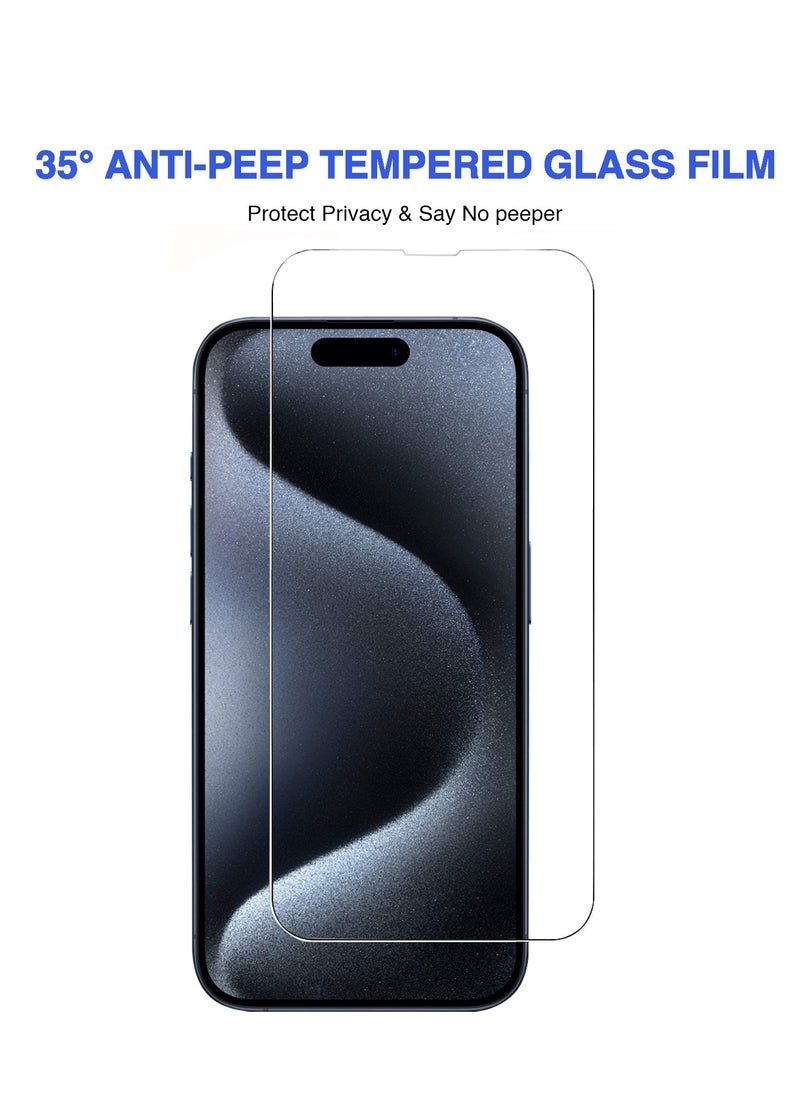 PRIMEEIGHT - [ 3 PCS ] iPhone 15 Pro Screen Protector 6.1 Inch Display Ultra Thin 9H Hardness Tempered Glass iPhone 15 Pro Easy to Install HD Clear Screen Protector - Image 1