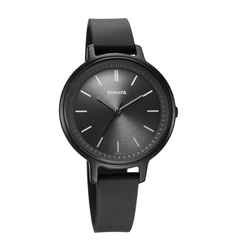 Sonata Splash Quartz Analog Grey Dial Plastic Strap Watch for Women_87049PP15W - Image 5