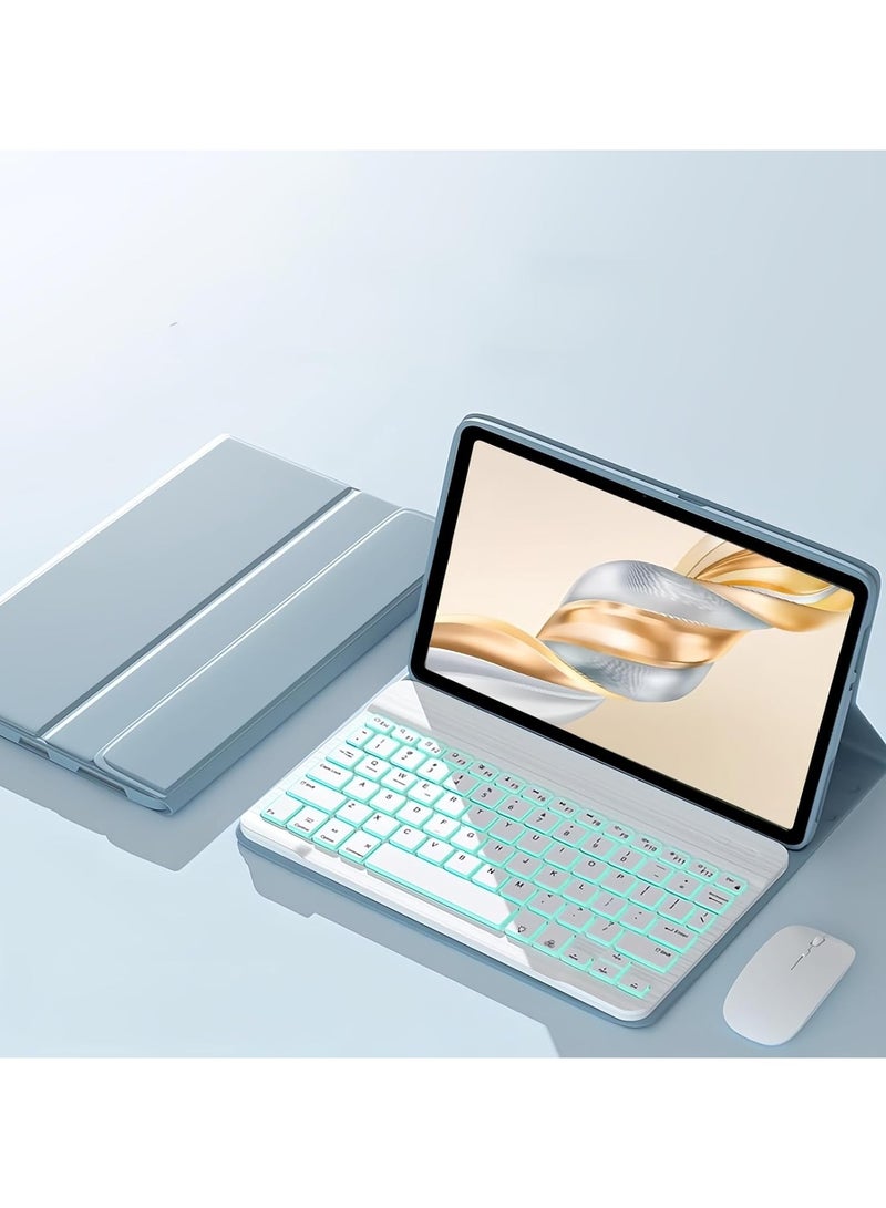 General Arabic and English Backlit Keyboard Case for Honor Pad X9a 11.5’ 2025 with Removable Wireless Bluetooth Keyboard and Bluetooth Mouse Slim Case  - Image 1