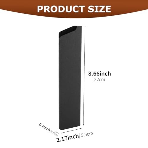 Ranjaner 2Pcs Knife Edge Guards, 6-8 inch Chef's Knife Sheath, ABS Universal Knife Cover Knife Blade Protectors, Gentle Non-Scratch Felt Lining Kitchen Knives Sheath, Black - Image 2
