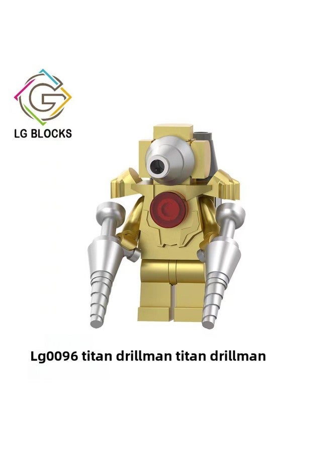 Huge Titan TV Man 3.0 Lightning Toilet Man Flying Monitor Man Boy Audio Man Assembled Toys-Color:Gold Lg0096 Titan Electric Drill Man  - Image 1