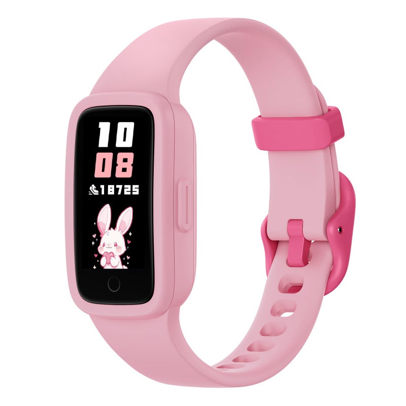 BIGGERFIVE Vigor 3 Kids Fitness Tracker Watch AMOLED Screen No App No Phone Needed 3ATM Waterproof Heart Rate and Sleep Monitor Pedometer Watch Sports Step Counter for Girls Ages 515 Pink - Image 2