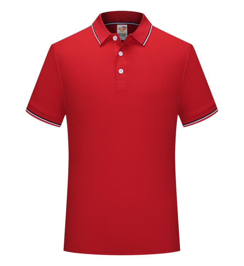 Tri-Color Modal Polo Shirt Short Sleeve Custom Logo Unisex Orange  - Image 4