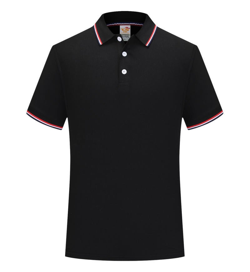 Tri-Color Modal Polo Shirt Short Sleeve Custom Logo Unisex Orange  - Image 2