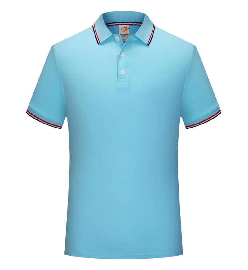 Tri-Color Modal Polo Shirt Short Sleeve Custom Logo Unisex Orange  - Image 3