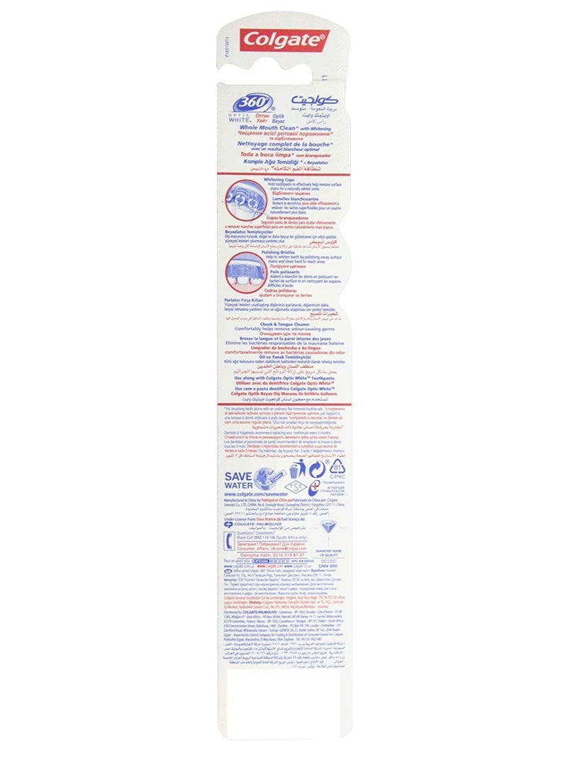 Colgate Colgate 360 Optic White Toothbrush Medium  - Image 3