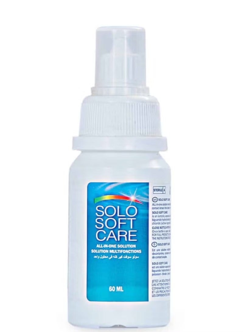 Solo Soft Care All in One Lens Cleanser Solution Moisturizing Effect 60ml