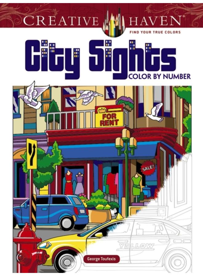 Creative Haven City Sights Color by Number 