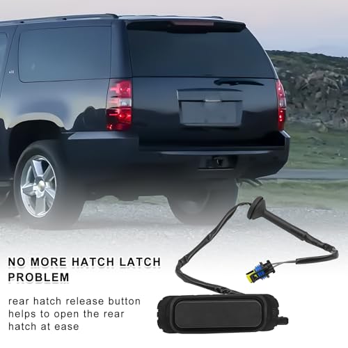NOTISH 15106857 Rear Liftgate Release Switch Button, Hatch Button Trunk Latch Compatible with 2007-2014 Chevrolet Suburban 1500 2500 Tahoe Cadillac Escalade ESV GMC Yukon XL Replace Part # 901-156 - Image 4