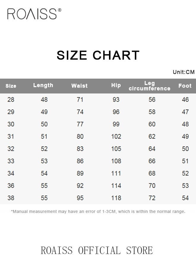 roaiss Men's Suit Shorts - Casual Sports Suit Shorts Straight Tube Lightweight Breathable Soft Shorts with Buttons - Image 3