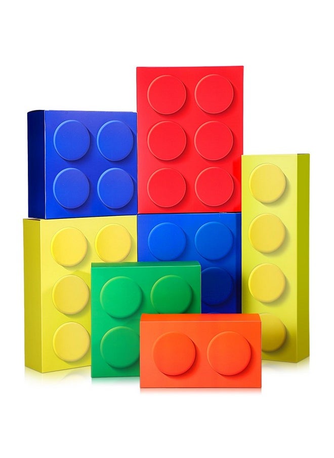 Zhanmai Zhanmai 14 Pcs Paper Building Blocks Boxes in 4 Size Mystery Party Stacking Props Brick Treat Gift Case for Birthday Game Favors Decorations Boys Girls  - Image 1