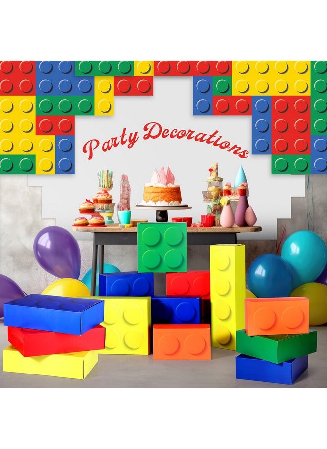 Zhanmai Zhanmai 14 Pcs Paper Building Blocks Boxes in 4 Size Mystery Party Stacking Props Brick Treat Gift Case for Birthday Game Favors Decorations Boys Girls  - Image 4
