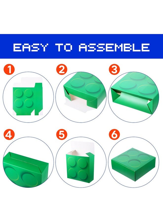 Zhanmai Zhanmai 14 Pcs Paper Building Blocks Boxes in 4 Size Mystery Party Stacking Props Brick Treat Gift Case for Birthday Game Favors Decorations Boys Girls  - Image 3