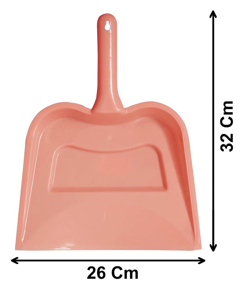 Kuber Industries Plastic Lightweight 12 Dustpan with Comfort Grip Handle for Easy Sweep Broom Pack of 3 Pink - Image 5