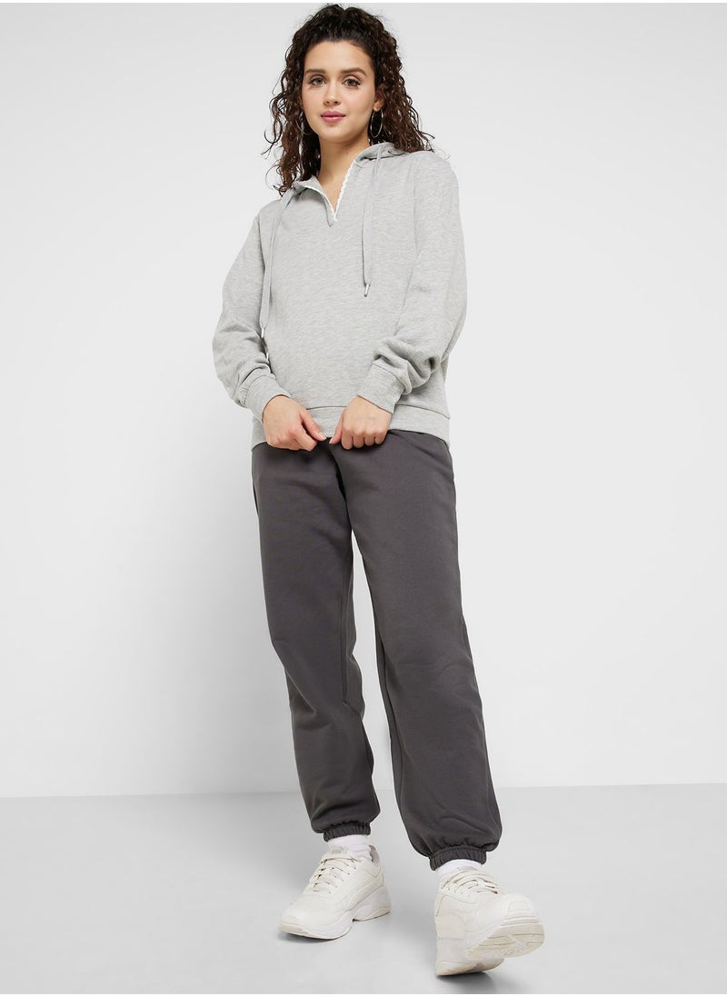 ONLY Drawstring Knitted Hoodie  - Image 4