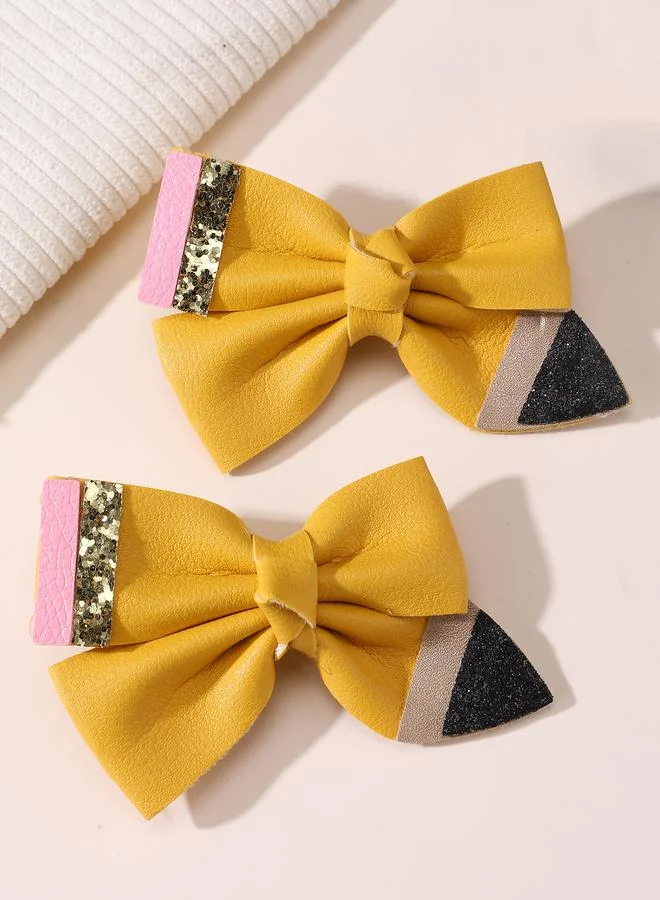 تايك تو Set of 2 - Pencil Style Bow Hair Clips