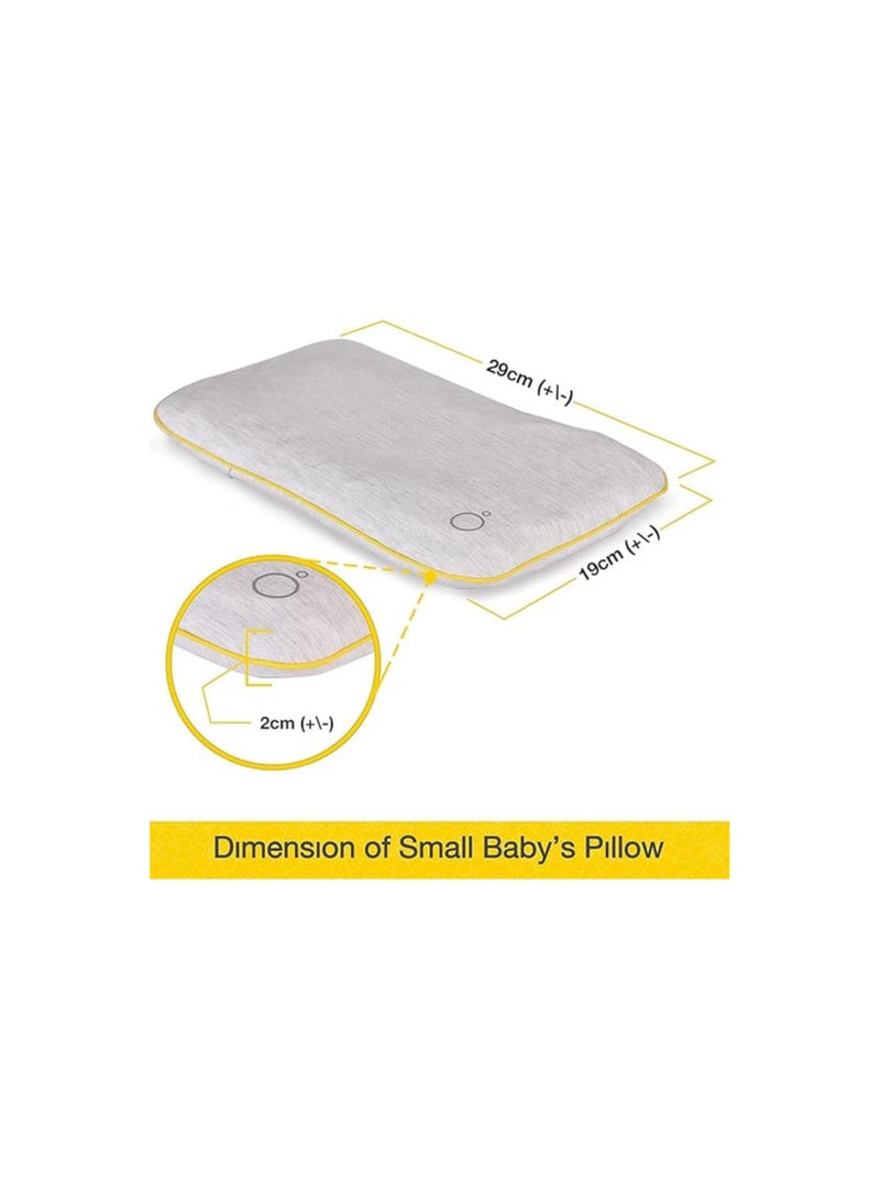 Omved Omved Baby's Cotton Head Shaping Mustard Seeds Pillow with Lavender (Light Grey, Medium) - Image 2
