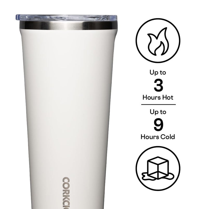 Corkcicle Classic Tumbler - Keeps Drinks Cold for 9 Hours & Hot for 3 - Triple-Insulated Stainless Steel - Holiday Tumbler Gift - 16 oz - Oat Milk - Image 3