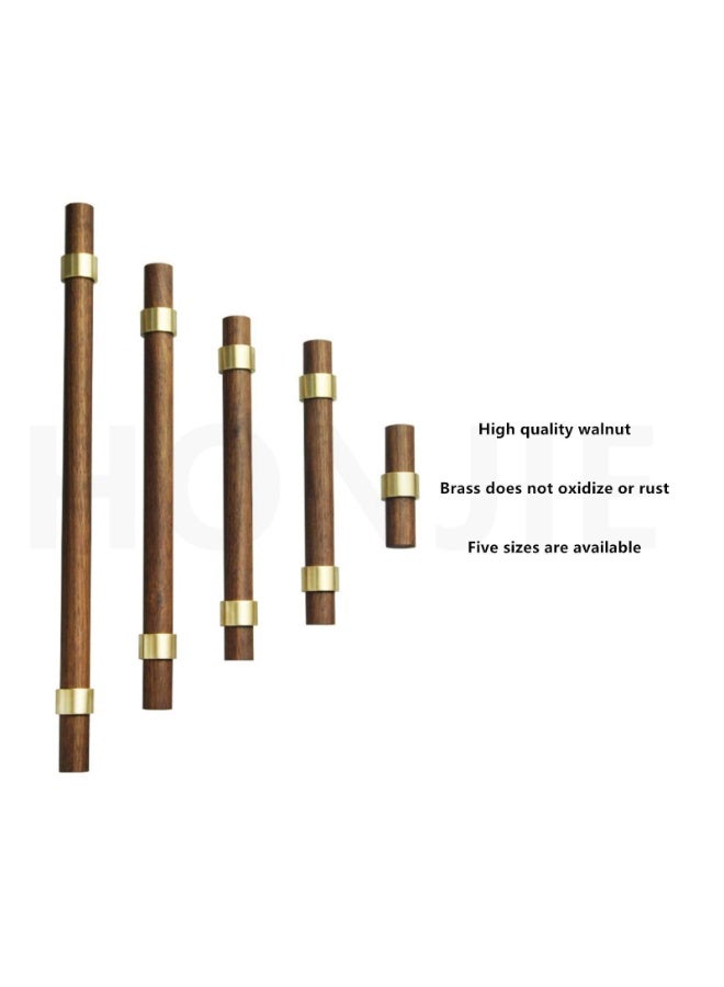 HONJIE 11.02" (280mm) Brass and Walnut Drawer Pulls, Cabinet Handles with Adjustable Hole Distance, 2 Pcs - Image 5